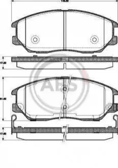 ABS Гальмiвнi колодки дисковi A.B.S. 37505