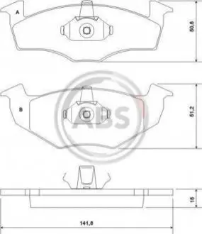 ABS Гальмiвнi колодки дисковi A.B.S. 37092