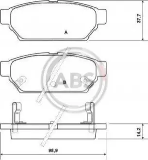 ABS Гальмiвнi колодки дисковi A.B.S. 36864