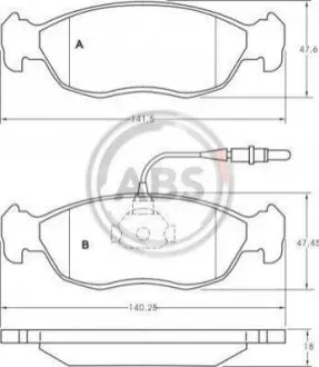 ABS Гальмiвнi колодки дисковi A.B.S. 36850