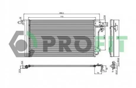 Конденсер кондиціонера PROFIT PR 9572C1