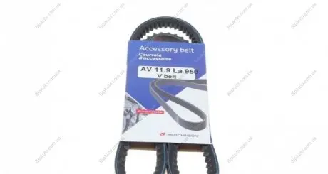 Ремінь генератора VW T4/Golf II 1.6D 83-92 AV 11.9 La 950 HUTCHINSON AV119LA950