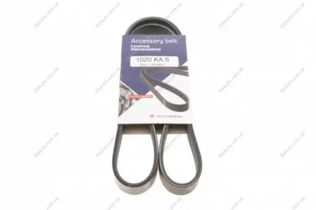 Ремінь генератора Citroen Berlingo/Peugeot Partner 1.6HDi 09- (6PK1020)(замінено 1020 К 6) 1020 KA 6 HUTCHINSON 1020KA6