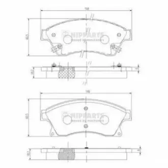 Гальмiвнi колодки дисковi NIPPARTS N3600914