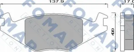 Колодки гальмівні дискові FOMAR FO 436881