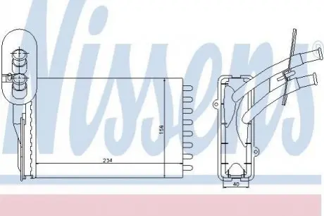 Радіатор опалювача салону NISSENS 73961
