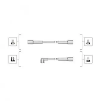 Комплект високовольтних проводів EQ FIAT, LANCIA [941319170042] MAGNETI MARELLI MSQ0042