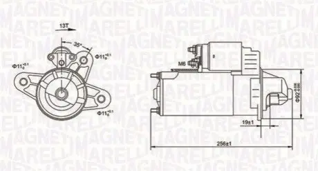Стартер FORD: TRANSIT 2,5D 95-00 MAGNETI MARELLI 063720977010 (фото 1)
