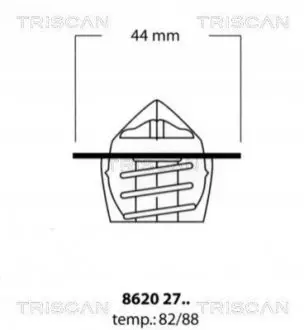 Фото 1 - Термостат Daewoo Matiz 0.8 98- TRISCAN 86202782 Термостат Daewoo Matiz 0.8 98- TRISCAN 86202782 (фото 1)