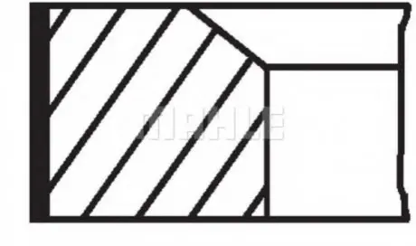 MAHLE Кiльця поршневi MAHLE / KNECHT 02210N2