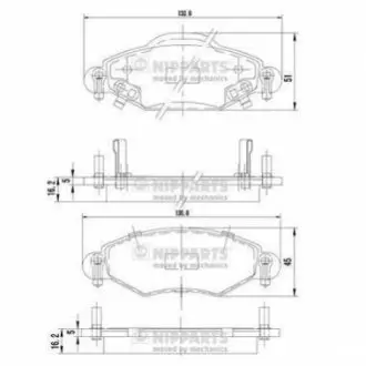 Гальмiвнi колодки дисковi NIPPARTS J3602113