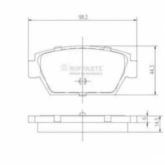 Гальмiвнi колодки дисковi NIPPARTS J3615000