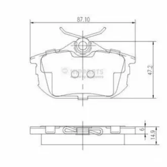Гальмiвнi колодки дисковi NIPPARTS J3615012