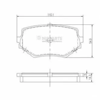 Гальмiвнi колодки дисковi NIPPARTS J3608017