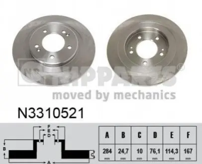 Гальмiвнi диски NIPPARTS N3310521