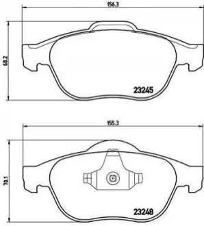 Гальмівні колодки дискові BREMBO P68 032