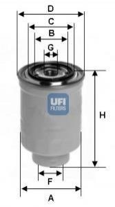 Фiльтр паливний UFI 2444300 (фото 1)
