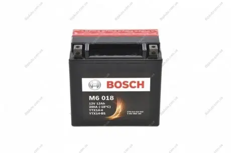 Акумулятор 12В 12Ач 200А(EN) L+ BOSCH 0092M60180 (фото 1)