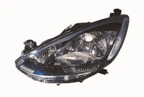 Фара права H4, man/автом. рег, черна рамка [] DEPO 216-1156R-LDEM2
