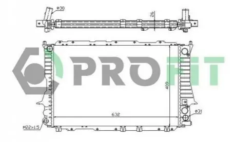 Радіатор охолоджування PROFIT PR 0012A3 (фото 1)