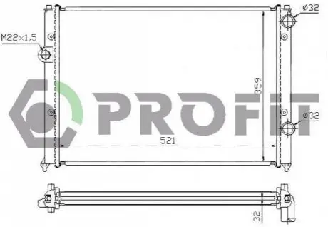 Радіатор охолоджування PROFIT PR 9565A3 (фото 1)