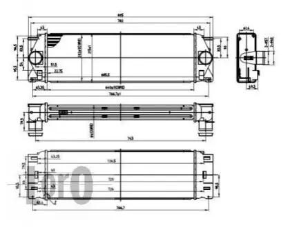 Радіатор інтеркулера а Sprinter/Crafter 06- Loro 054-018-0009