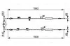 BOSCH FORD трос ручного гальма задн. 1990/1885+1925/1805 мм GRAND C-MAX 10- 1987482494 BOSCH 1987482494