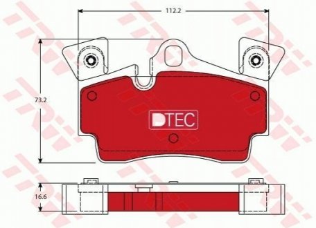 Гальмiвнi колодки дисковi TRW GDB1652DTE