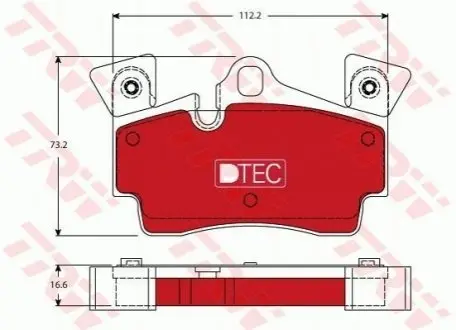 Гальмiвнi колодки дисковi TRW GDB1652DTE (фото 1)
