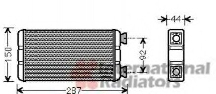 Радіатор пічки Opel Movano 1.9/2.2.2.5 CDTI/Renault Master 2.2/2.5/2.8 dCi 01- Van Wezel 43006457 (фото 1)