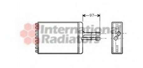 Радіатор пічки Opel Vectra B 1.6-2.5/2.0-2.2DTI 95-03 Van Wezel 37006216