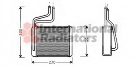 Радіатор пічки Ford Mondeo 96-07 Van Wezel 18006286