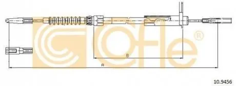 Трос ручного гальма зад.правий MB S-Class 99- 978/800mm COFLE 10.9456