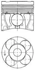 Поршень OPEL 1,7CDCI 79,50 STD A 17 DTJ KOLBENSCHMIDT 41071620