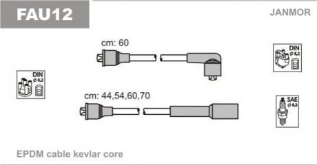 Провода в/в Fiat Croma 2.0 85-93 Janmor FAU12 (фото 1)