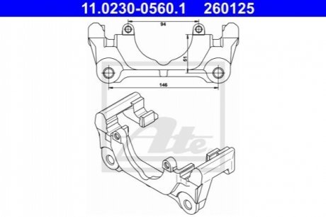 Скоба гальмівного супорта ATE 11023005601