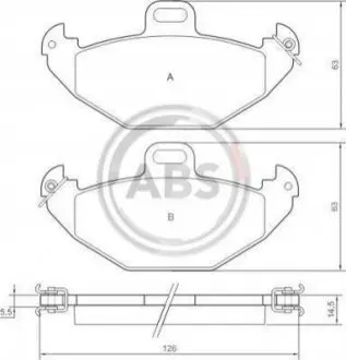ABS Гальмiвнi колодки дисковi A.B.S. 37051