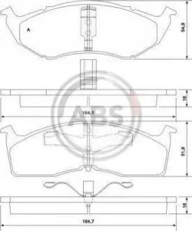 ABS Гальмiвнi колодки дисковi A.B.S. 38642