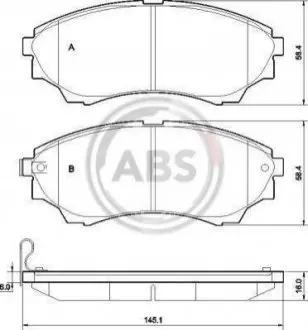 ABS Гальмiвнi колодки дисковi A.B.S. 37540