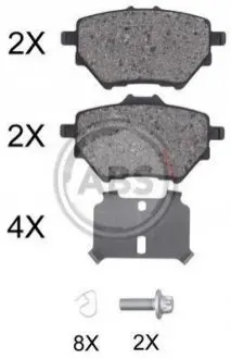 ABS Гальмiвнi колодки дисковi A.B.S. 35020