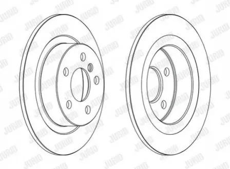 Гальмівний диск зад. BMW 1 (F40/F45)/2 (F46)/i3 (I01)/X1 (F48) 14- (280*50,5) компл. 2шт Jurid 563190JC