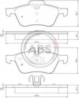 ABS Гальмiвнi колодки дисковi A.B.S. 37279