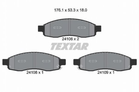 Гальмівні колодки до дисків TEXTAR 2410601 (фото 1)