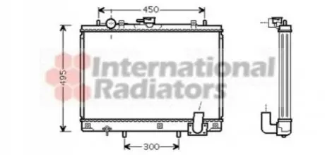 Радіатор охолодження MITSUBISHI L200 25TD MT 96-02 Van Wezel 32002161 (фото 1)