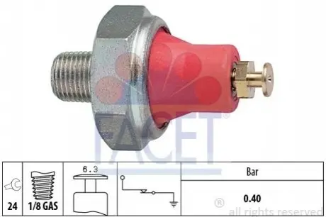 Датчик тиску оливи Toyota Hilux/Land Cruiser/Haice/Corolla/Carina/ Mazda 626/323 0.8-4.2 81- FACET 7.0016