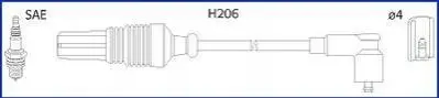 HUCO CITROEN К-кт високовольтних проводІв Berlingo,C3,ZX,Peugeot 206,Partner 1.1/1.6 HITACHI 134497