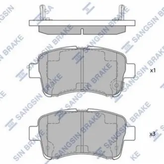 SANGSIN Комплект гальмівних колодок з 4 шт. дисків Hi-Q (SANGSIN) SP1633