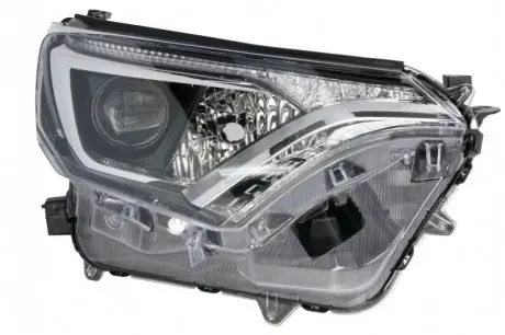 Фара передня Toyota Rav4 16-18 передн. пра. (ел) (з коректором) (без ламп) (HIR2/WY21W/LED) біла вст DEPO 1121149RMLDEM2