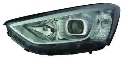 Фара передня Hyundai Santa Fe III 12-16 передн. пра. (ел) (без ламп) (H7*2/PY21W/LED) біла вставка) DEPO 2211167RLDEM
