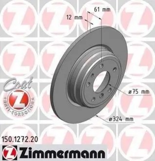 Гальмiвнi диски заднi ZIMMERMANN 150127220